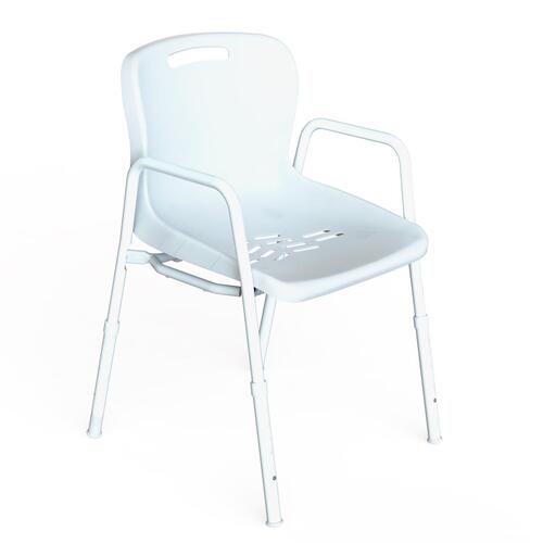 KCare Shower Chair with Arms and Plastic Seat